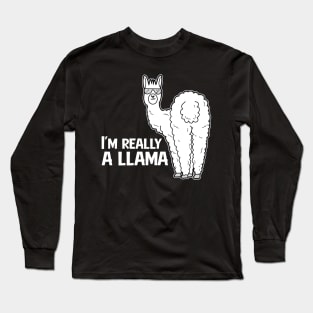 Cool Gangster LLama Glasses Long Sleeve T-Shirt